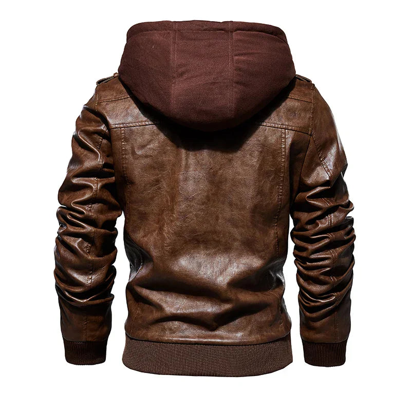 Jaqueta Masculina Em Couro Genuino - MotorJack Premium