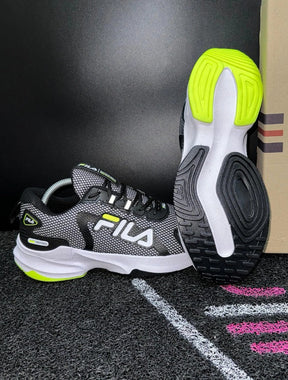 Kit 2 Tênis Fila Heating Grafite e Preto Verde