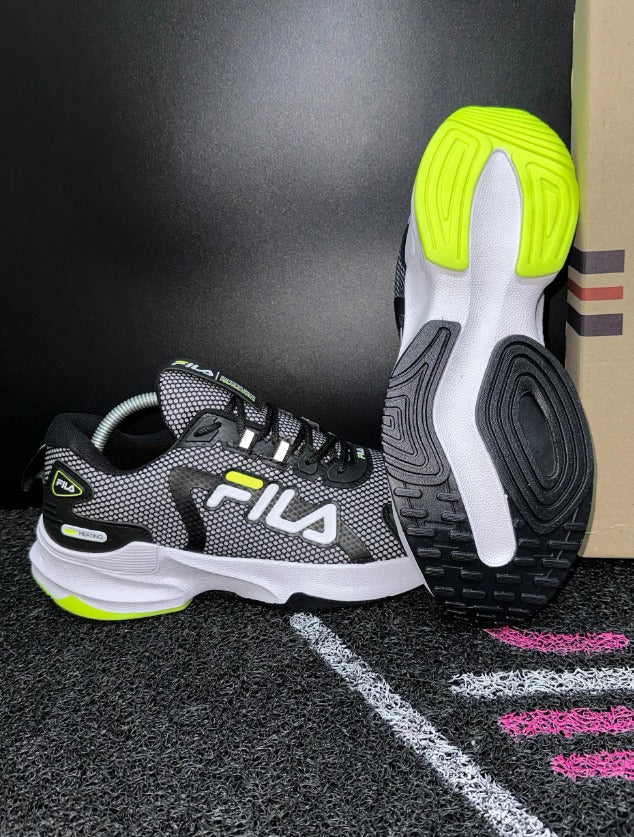 Kit 2 Tênis Fila Heating Grafite e Preto Verde
