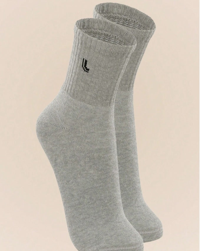 Kit com 3 Pares de Meias Cano Médio Unisex Lupo Sport em Algodão