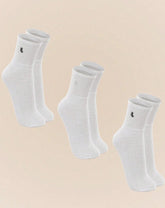 Kit com 3 Pares de Meias Cano Médio Unisex Lupo Sport em Algodão
