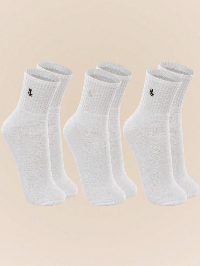 Kit com 3 Pares de Meias Cano Médio Unisex Lupo Sport em Algodão