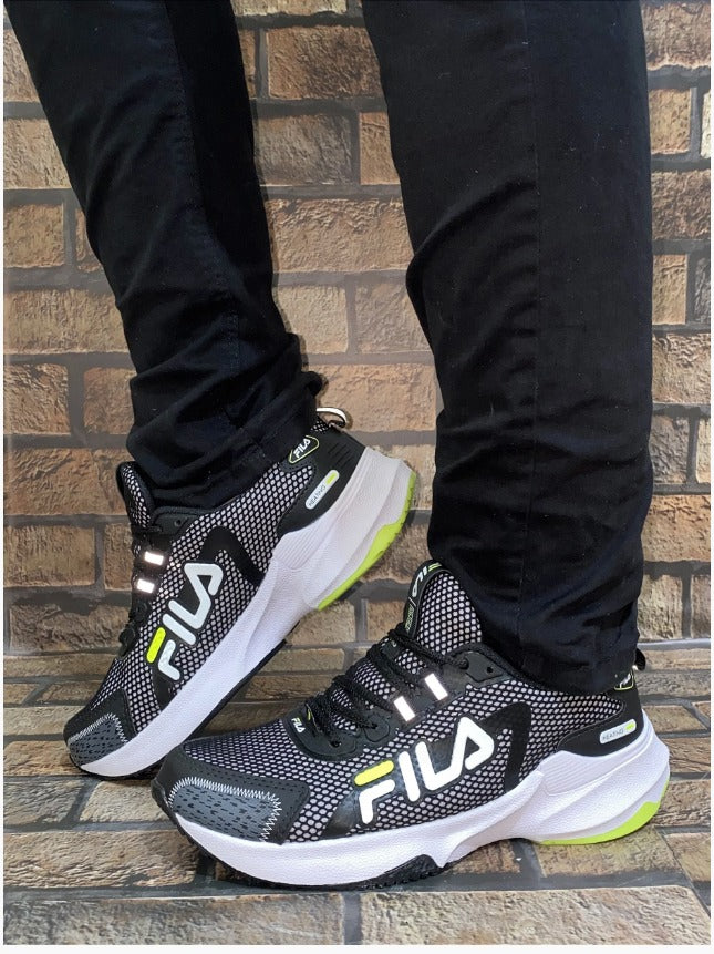 Kit 2 Tênis Fila Heating Grafite e Preto Verde