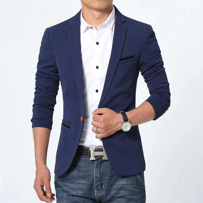 Terno estilo blazer casual masculino
