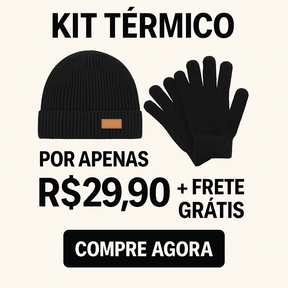 KIT Conjunto Touca Gorro Térmico com Cachecol + Luvas