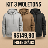 KIT 3 Blusas Moletom Canguru