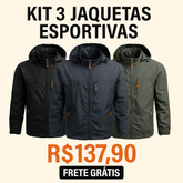 Kit 3 Jaqueta Militar Tática Masculina Operax em Nylon Reforçado com Poliéster + BRINDES: Cinto, Carteira e Relógio