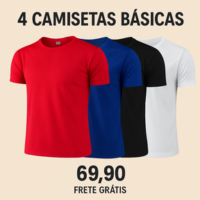 4 Camisetas Basicas Bergstrom