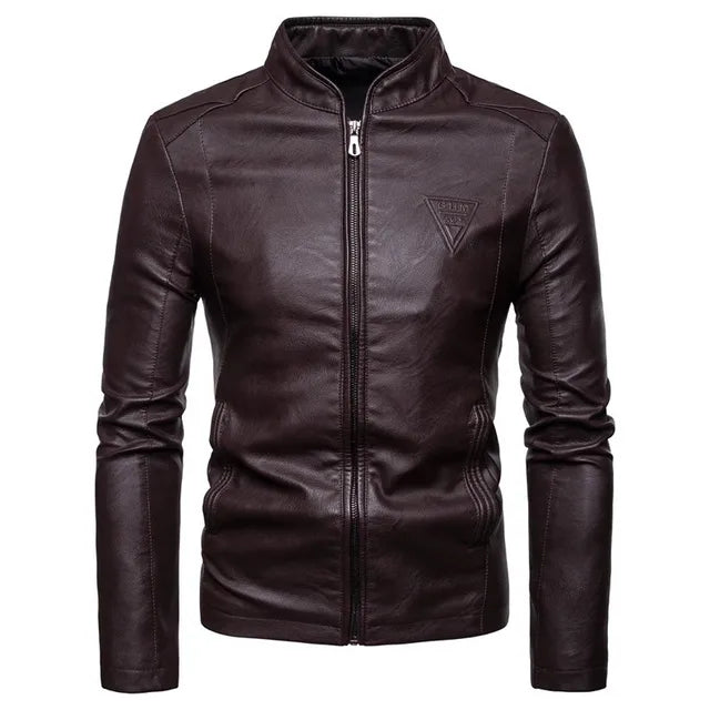 Jaqueta Masculina de Inverno em Couro Genuino - Spiky Premium