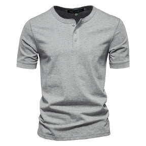 Camiseta Básica Masculina Gola de Botão